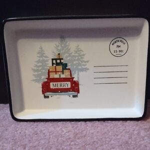 Merry Christmas Tray with Red Truck